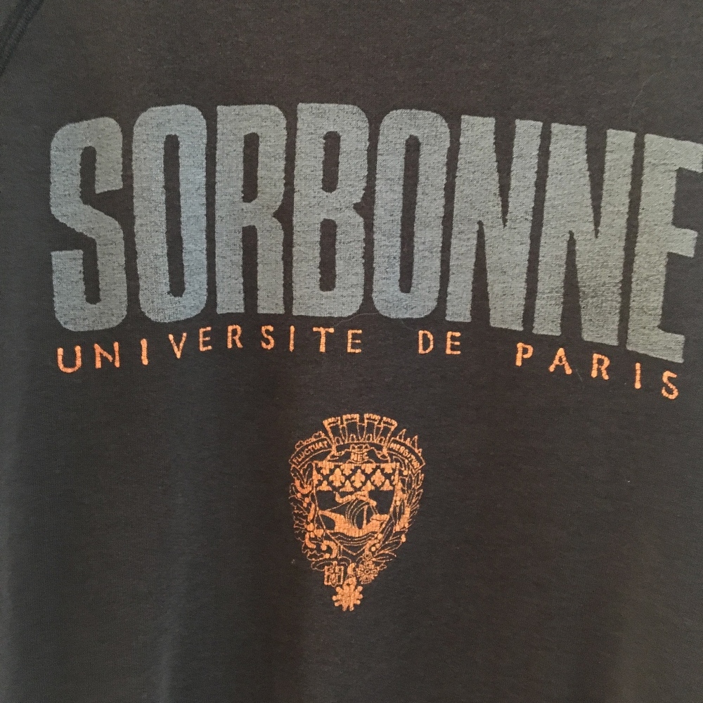 Vintage University of Paris Sweatshirt, Black, S